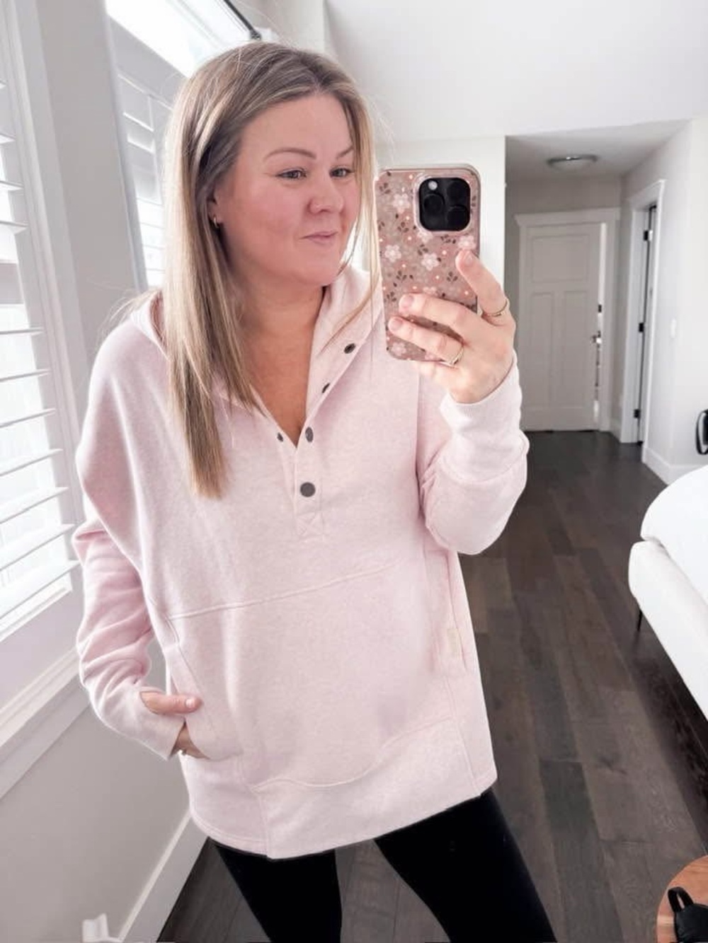Women’s Lunalia Light Pink Hooded Pullover sweater